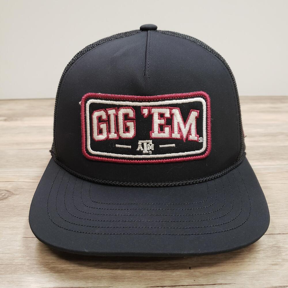 Texas A&M Aggies Hat Cap Snap Back Mens One Size Black NCAA Football Hooey